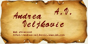 Andrea Veljković vizit kartica
